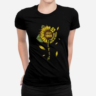 January Girls 1969 Sunflower Gift 52 Years Old Made In 1969 Women T-shirt | Crazezy DE
