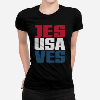 Jesus Saves Usa Women T-shirt - Monsterry