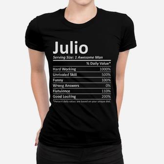 Julio Nutrition Funny Birthday Personalized Name Gift Idea Women T-shirt | Crazezy