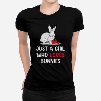 Just A Girl Who Love Bunnies Cute Easter Day Girls Women T-shirt | Crazezy