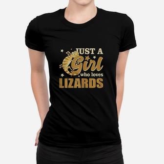 Just A Girl Who Loves Lizards Reptile Gift Women T-shirt | Crazezy DE