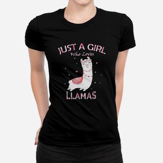 Just A Girl Who Loves Llamas Women T-shirt | Crazezy CA