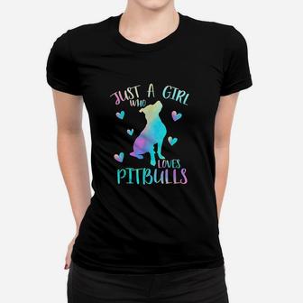 Just A Girl Who Loves Pitbulls Women T-shirt | Crazezy DE