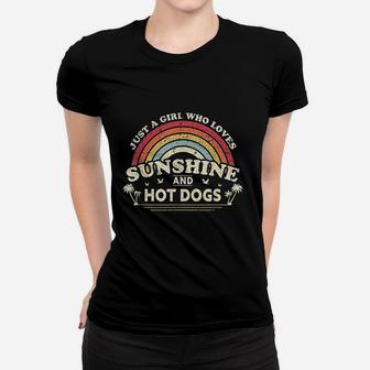 Just A Girl Who Loves Sunshine And Hot Dogs Women T-shirt | Crazezy AU