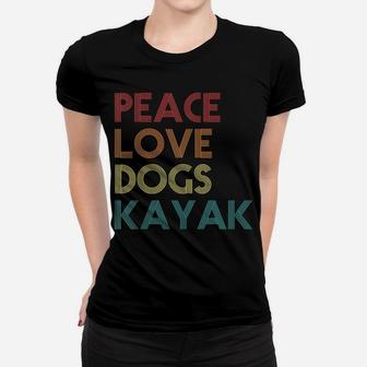 Kayaker Kayaking Apparel Kayak And Dog Lovers Vintage Retro Women T-shirt | Crazezy