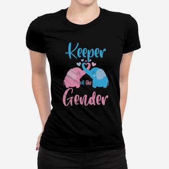 Keeper Of The Gender Elephant In Blue And Pink Party Idea Women T-shirt - Monsterry UK