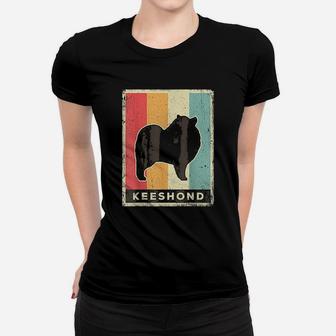 Keeshond Dog Retro Vintage Women T-shirt | Crazezy