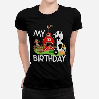Kids 1St Birthday Shirt Farm Tractor Pig Horse Cow Chicken Cat Women T-shirt | Crazezy AU