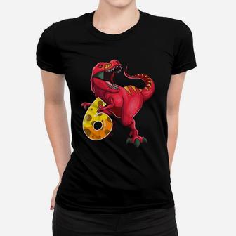 Kids 6Th Birthday Shirt Dino T Rex 6 Years Old Dinosaur Boys Girl Women T-shirt | Crazezy CA