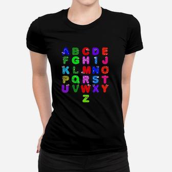 Kids Abc Alphabet Awesome Letters Colorful Learning Women T-shirt | Crazezy DE