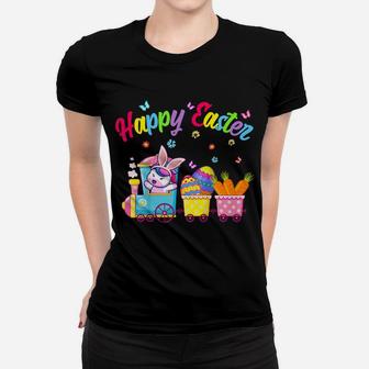 Kids Cute Unicorn Easter Day Bunny Ear Egg Hunt Train Kids Outfit Women T-shirt | Crazezy