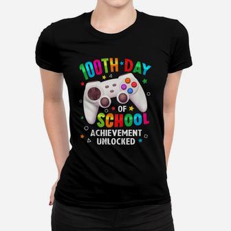 Kids Happy 100Th Day Of School For Kids Video Games Gift Women T-shirt | Crazezy