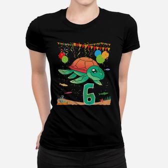 Kids Sixth Birthday Turtle Product 6 Six Years Old Women T-shirt | Crazezy DE