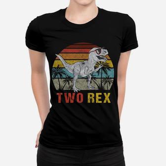 Kids Two Rex 2Nd Birthday Shirt Second Dinosaur 2 Year Old Women T-shirt | Crazezy AU