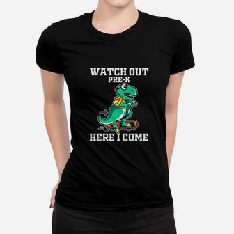 Kids Watch Out Prek Grade Here I Come Back To School Women T-shirt | Crazezy
