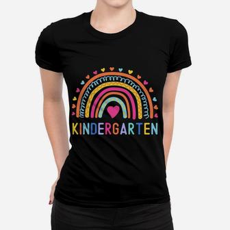 Kindergarten Rainbow Girls Kids Teacher Team Kinder Squad Women T-shirt | Crazezy