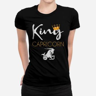 King Capricorn Zodiac December January Birthday Gift Women T-shirt | Crazezy