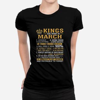 Kings Are Born In March Women T-shirt | Crazezy DE