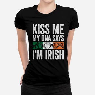 Kiss Me Green Saint Patricks Day St Pattys Irish Shamrock Women T-shirt - Monsterry