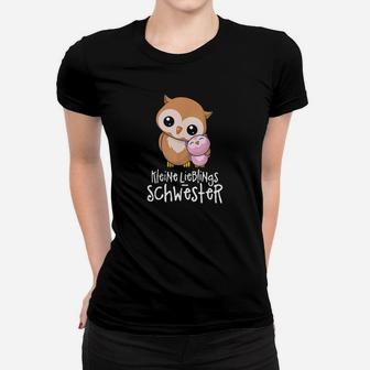 Kleine Lieblingsschwester Große Kleine Schwester Eulen Frauen T-Shirt - Seseable