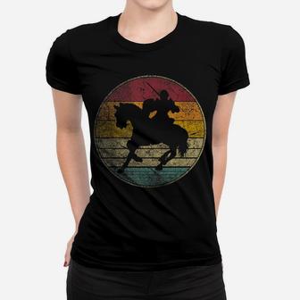 Knight Medieval Vintage Distressed Retro Silhouette England Women T-shirt | Crazezy CA