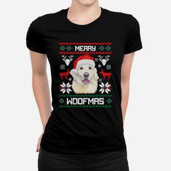 Labrador Retriever Merry Woofmas Gift For Christmas Xmas Sweatshirt Women T-shirt | Crazezy UK