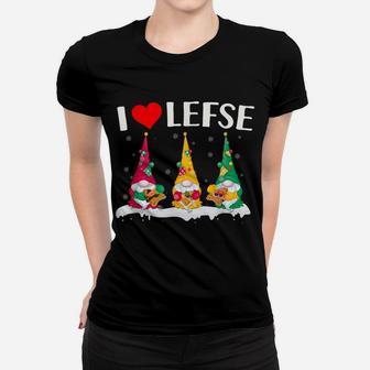 Lefse Making Rolling Love Gnome Christmas Gift Women T-shirt | Crazezy DE