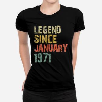 Legend Since January 1971 50Th Birthday Gift 50 Years Old Women T-shirt | Crazezy CA