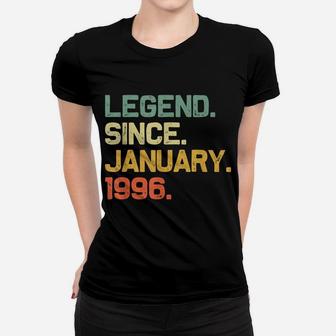 Legend Since January 1996 25Th Gift Birthday 25 Years Old Women T-shirt | Crazezy UK