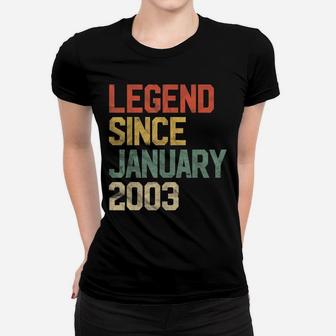 Legend Since January 2003 18Th Birthday Gift 18 Year Old Women T-shirt | Crazezy AU
