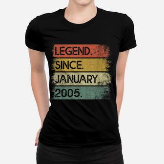 Legend Since January 2005 16Th Birthday Gifts 16 Years Old Women T-shirt | Crazezy