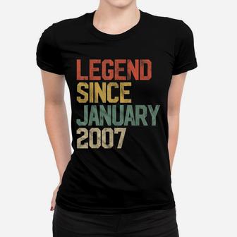 Legend Since January 2007 13Th Birthday Gift 13 Year Old Women T-shirt | Crazezy UK