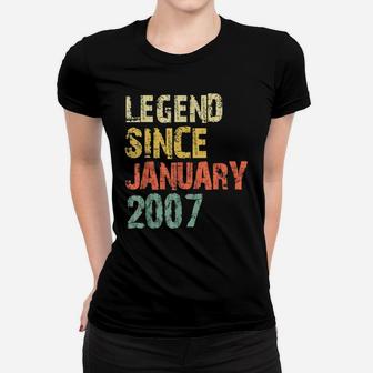 Legend Since January 2007 14Th Birthday 14 Years Old Gift Women T-shirt | Crazezy DE