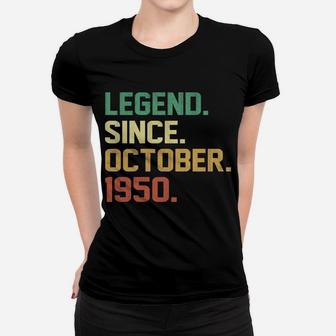 Legend Since October 1950 71 Year Old 71St Birthday Gifts Sweatshirt Women T-shirt | Crazezy DE