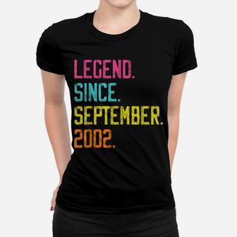 Legend Since September 2002 Bday Gifts 17Th Birthday Women T-shirt | Crazezy