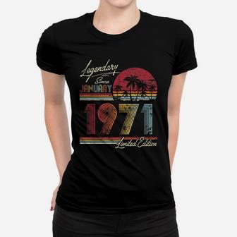 Legendary Since January 1971 49Th Birthday Gift 49 Years Old Women T-shirt | Crazezy