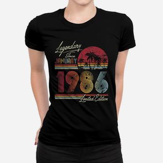 Legendary Since January 1986 34Th Birthday Gift 34 Years Old Women T-shirt | Crazezy