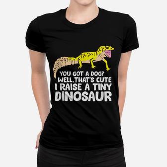 Leopard Gecko Owner Gift I Raise A Tiny Leopard Gecko Women T-shirt | Crazezy DE