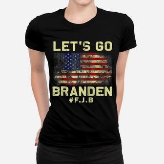 Let's Go Braden Brandon Us Flag Tee Funny Trendy Sarcastic Raglan Baseball Tee Women T-shirt | Crazezy