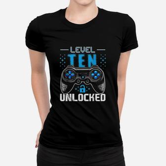 Level 10 Unlocked Video Gamer Women T-shirt | Crazezy