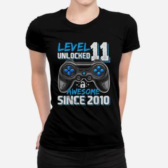 Level 11 Unlocked Awesome 2010 Video Game 11Th Birthday Gift Women T-shirt | Crazezy