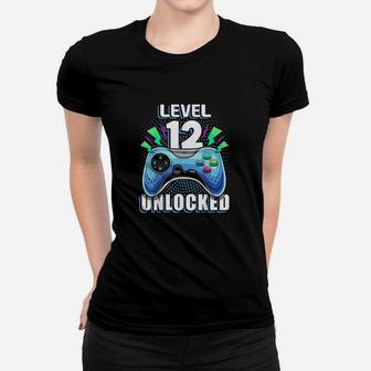 Level 12 Unlocked Video Game 12Th Birthday Gamer Gift Boys Women T-shirt | Crazezy UK