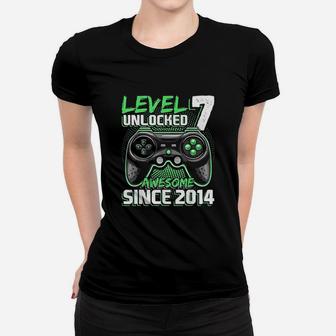 Level 7 Unlocked Awesome 2014 Video Game Women T-shirt | Crazezy