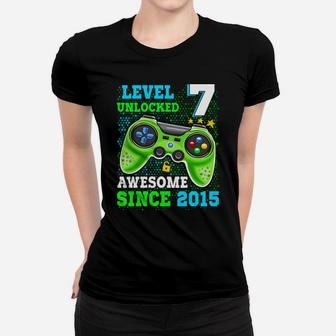 Level 7 Unlocked Awesome 2015 Video Game 7Th Bday Party Women T-shirt | Crazezy DE