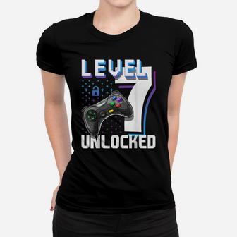 Level 7 Unlocked Video Game 7Th Birthday Gamer Gift Boys Women T-shirt | Crazezy