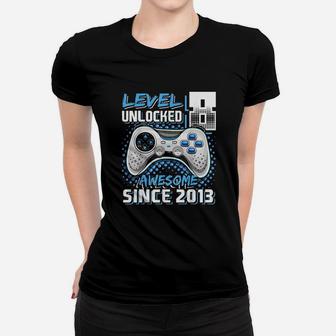 Level 8 Unlocked Awesome 2013 Video Game Women T-shirt | Crazezy