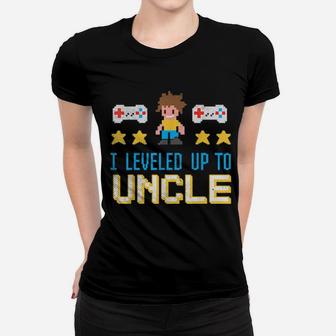 Leveled Up To Uncle Gamer Pregnancy Announcement Women T-shirt - Monsterry