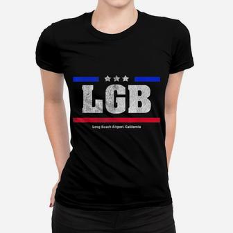 Lgb - Long Beach Airport | Lets Go Flying Patriotic Women T-shirt | Crazezy UK