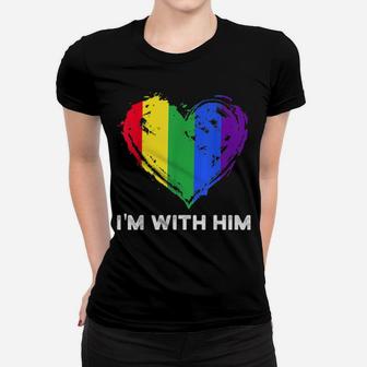 Lgbt Flag Rainbow Pride Him Valentines Day Women T-shirt - Monsterry DE