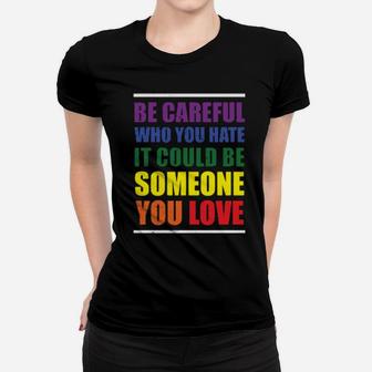 Lgbt Funny Rainbow Slogan Gay Pride Lesbian Gift Women T-shirt - Monsterry UK
